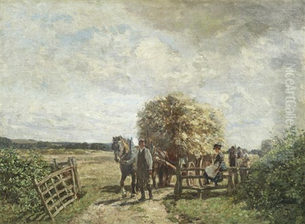 The Hayfield Oil Painting by James Charles