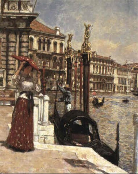 The Heat Of The Day, Venice Oil Painting by James Charles