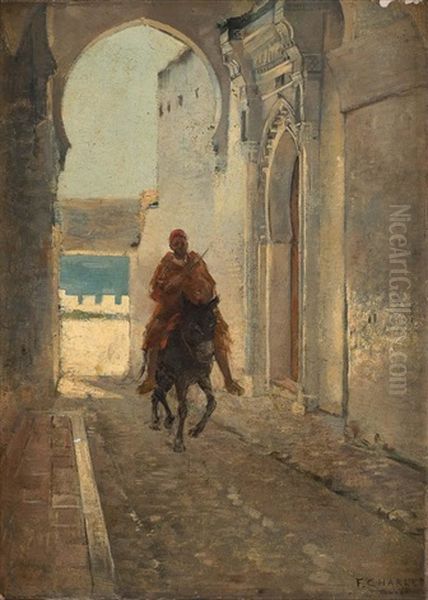 The Donkey Rider, Tangier Oil Painting by Frantz Charlet