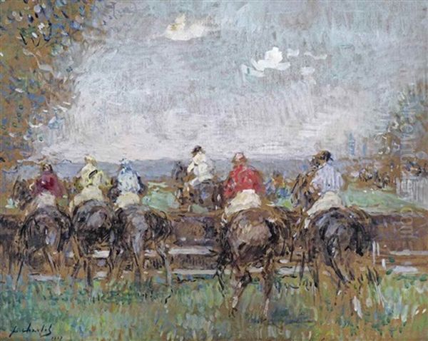 Aux Courses Oil Painting by Frantz Charlet