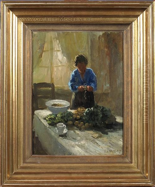 La Preparation Du Repas Oil Painting by Frantz Charlet