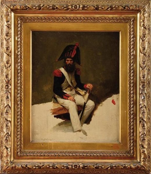 Fantassin Au Repos Oil Painting by Nicolas Toussaint Charlet