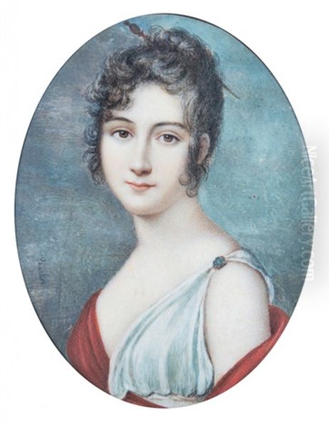 Portrait Presume De Mademoiselle Remusat Oil Painting by Jacques Charlier