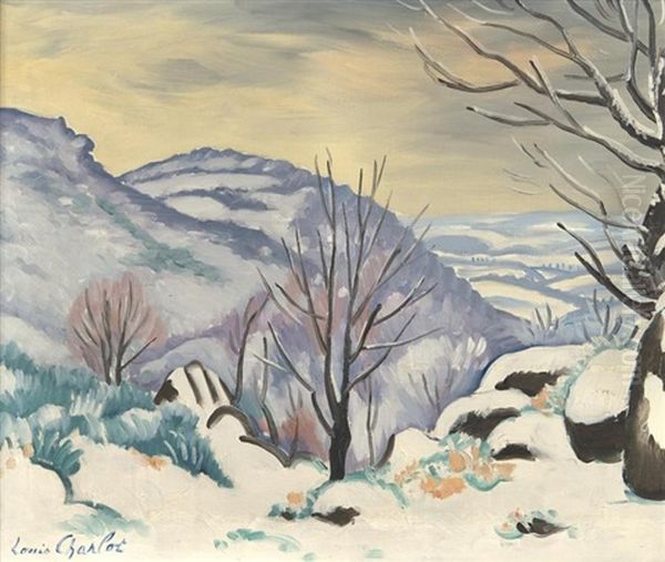 Paysage D'hiver Dans Le Morvan Oil Painting by Louis Charlot