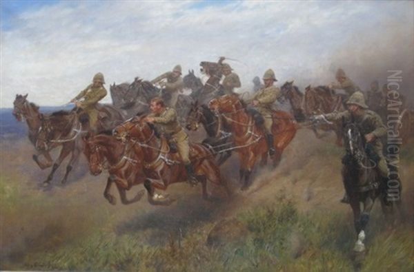 Guns In The Front Oil Painting by John Charlton