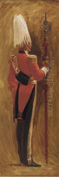 Portrait Of An Officer Of Her Majesty's Body Guard Of The Honourable Corps Of Gentlemen-at-arms, Full-length, In Dress Uniform Oil Painting by John Charlton