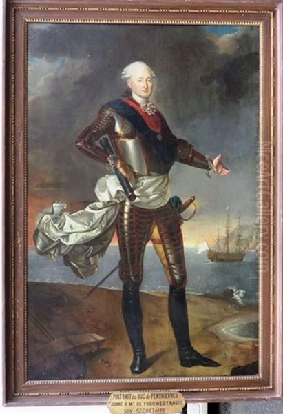 Portrait En Pied Du Duc De Penthievre Oil Painting by Jean-Baptiste Charpentier the Elder