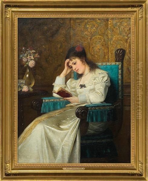 Reading Oil Painting by Ernst Anders