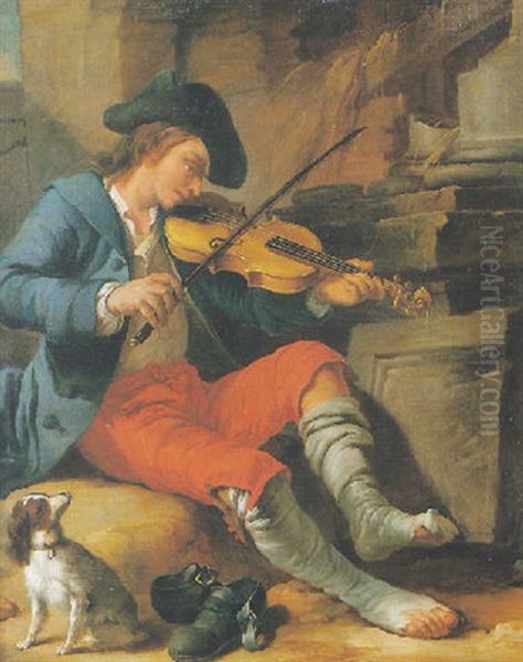 Le Violoniste Oil Painting by Jean-Baptiste Charpentier the Elder