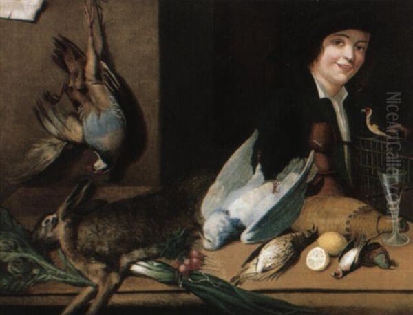 Jeune Garcon Devant Une Table De Cuisine Oil Painting by Jean-Baptiste Charpentier the Elder