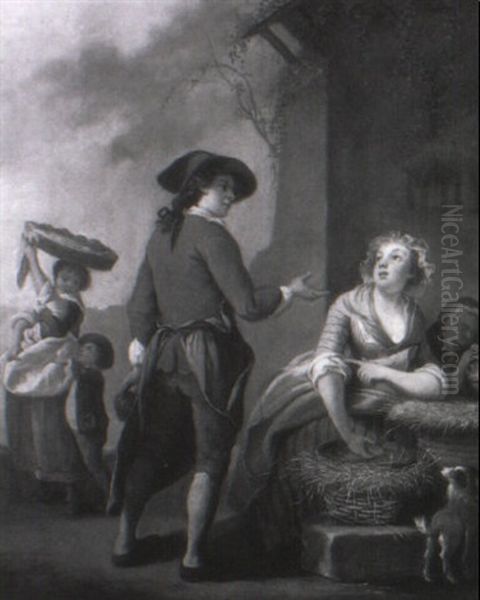 La Marchande D'huitres Oil Painting by Jean-Baptiste Charpentier the Elder