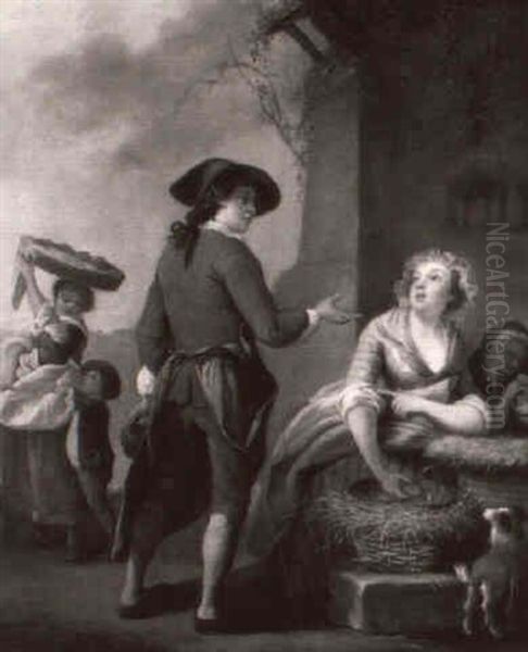 La Marchande D'huitres Oil Painting by Jean-Baptiste Charpentier the Elder