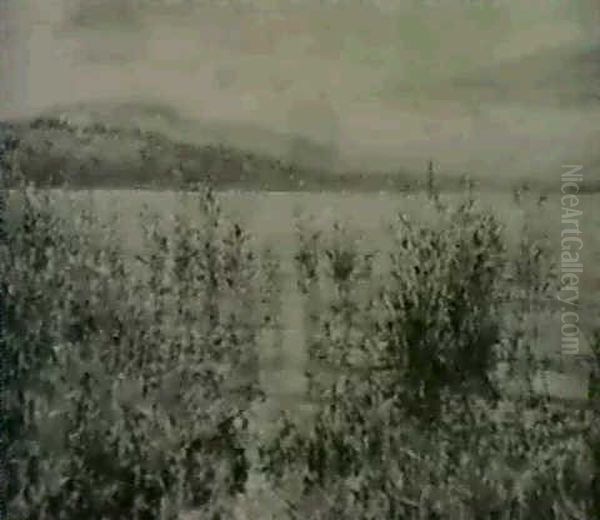 Vue Du Lac Leman Depuis Morges1910 Oil Painting by Albert Charpentier