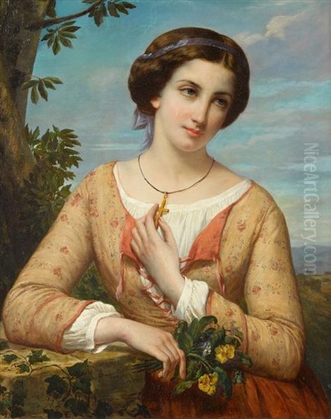 Melancholy Oil Painting by Auguste Charpentier