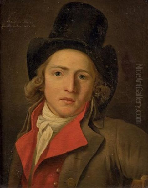 Portrait De Joseph Du Roure Oil Painting by Constance Marie (Blondelu) Charpentier