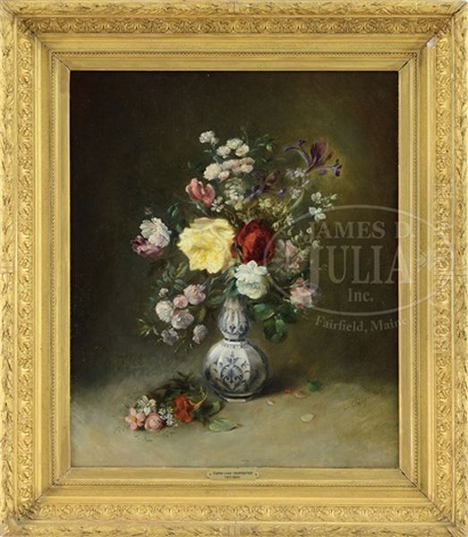 Still Life Of Flowers Oil Painting by Eugene Louis Charpentier