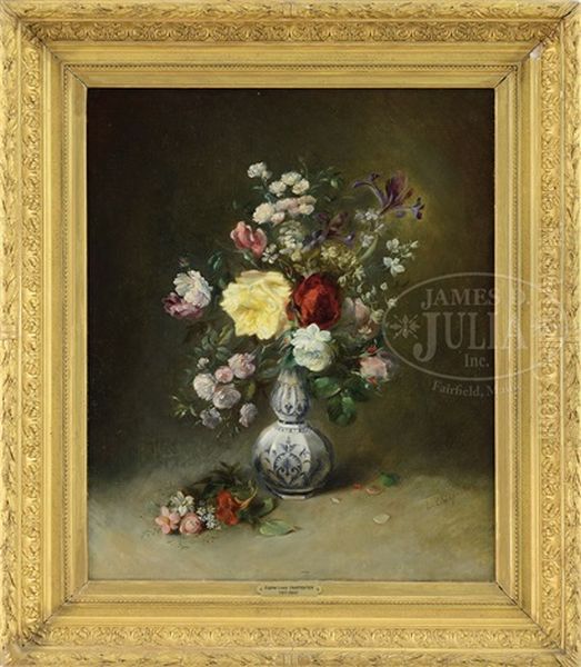 Still Life Of Flowers Oil Painting by Eugene Louis Charpentier