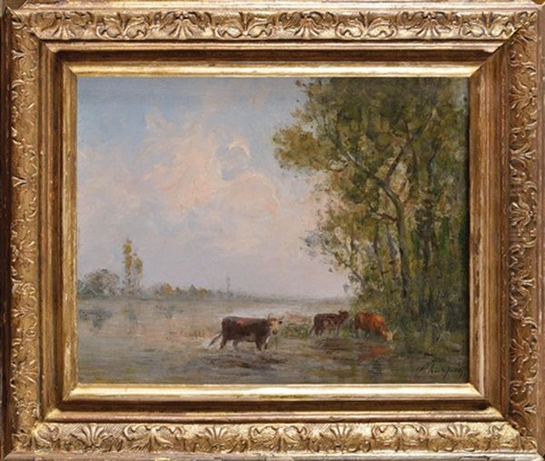 Les Bords Du Loiret Oil Painting by Albert Charpin