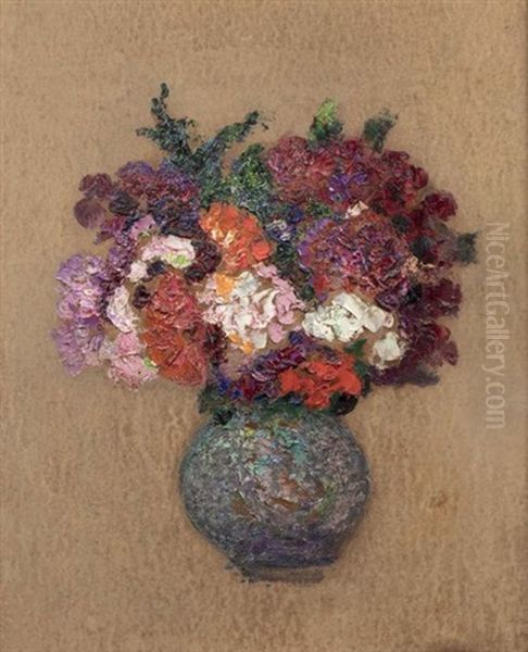 Fleurs Dans Un Vase Oil Painting by Victor Charreton