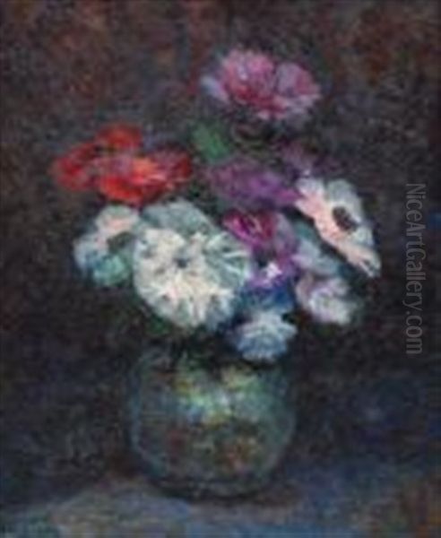 Fleurs Dans Un Vase Oil Painting by Victor Charreton