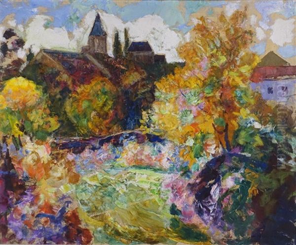 Auvergne, Paysage D'automne Oil Painting by Victor Charreton