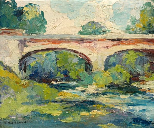 Le Pont Oil Painting by Victor Charreton