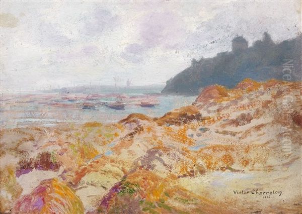 Paysage De Bord De Mer Oil Painting by Victor Charreton