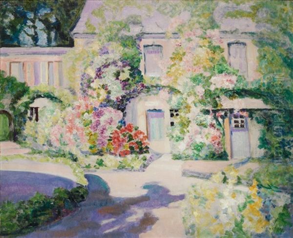 Maison Fleurie Oil Painting by Victor Charreton