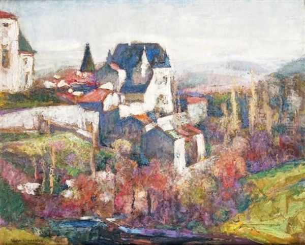 Chateau De Saint-amant-tallende Oil Painting by Victor Charreton