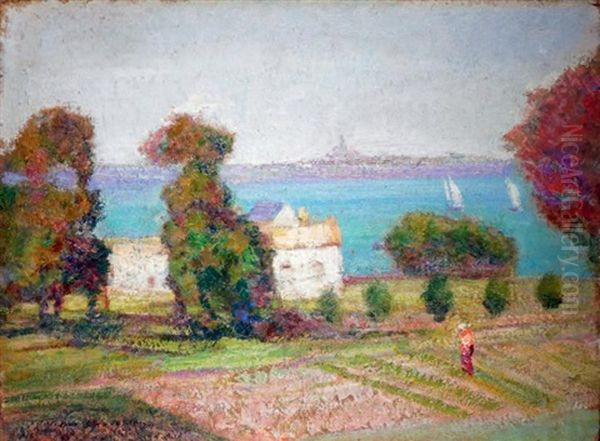 Jardin Au Bord Du Fleuve Oil Painting by Victor Charreton