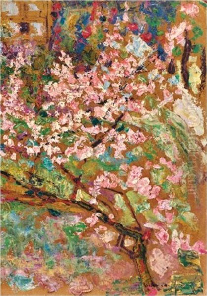 Cerisier Au Printemps Oil Painting by Victor Charreton