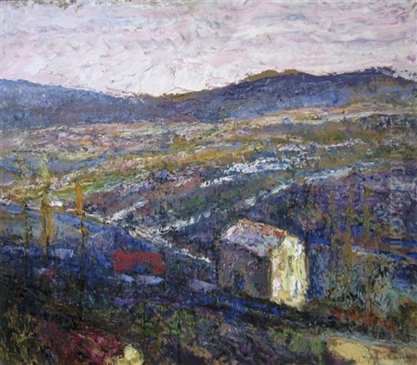 Vue De La Vallee De La Nonne En Automne Oil Painting by Victor Charreton