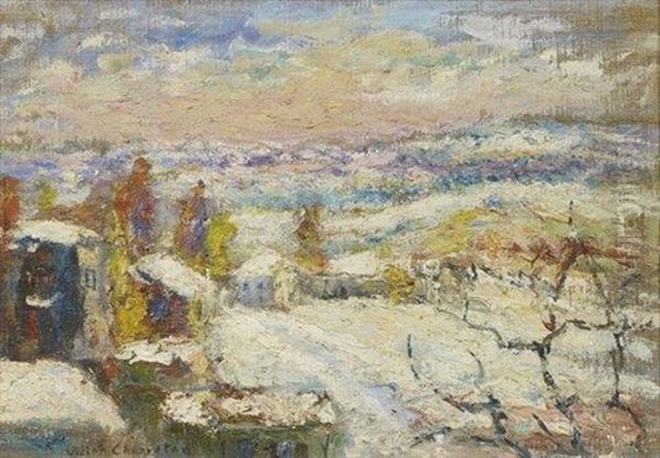 Neige Maussade (saint-amant) Oil Painting by Victor Charreton