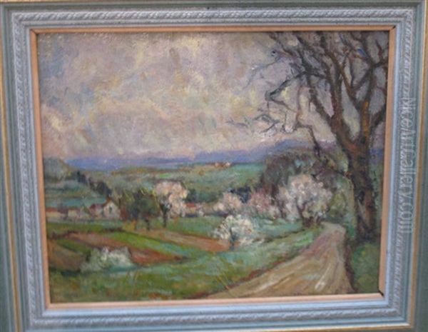 Paysage (study) Oil Painting by Victor Charreton