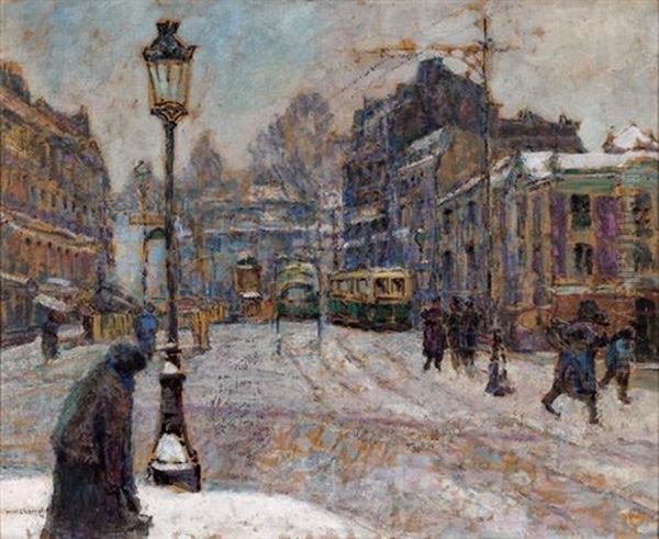 La Place Clichy Oil Painting by Victor Charreton