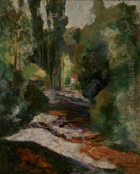 Le Ruisseau De La Monne A Saint-amand Oil Painting by Victor Charreton