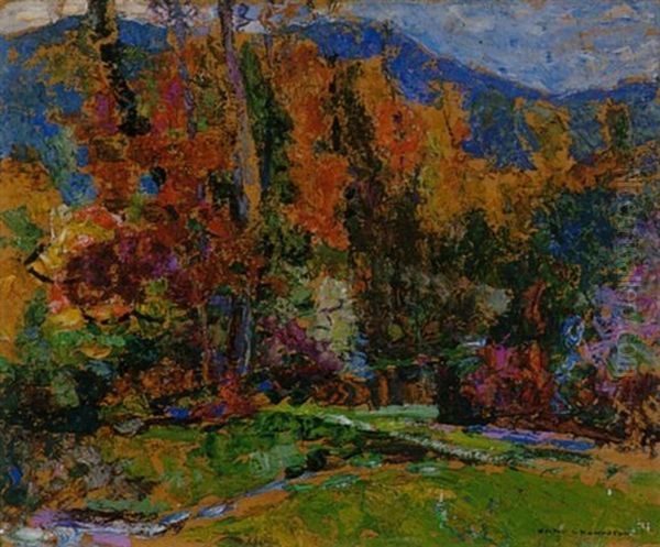 Automne, Le Petit Ruisseau Oil Painting by Victor Charreton