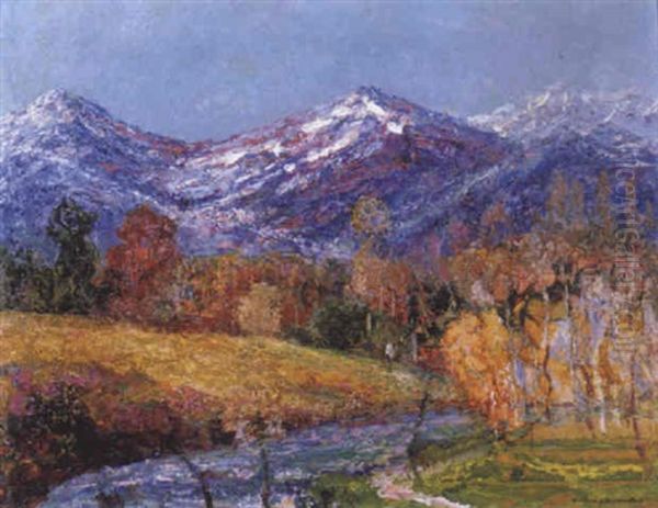 Montagnes A Murols 1920 Oil Painting by Victor Charreton