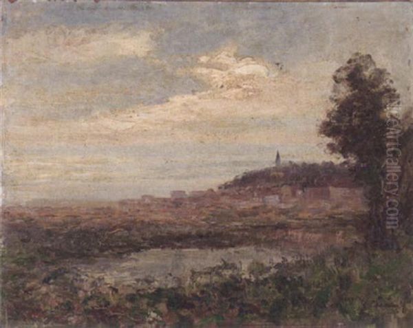 Paysage Au Lac Oil Painting by Victor Charreton