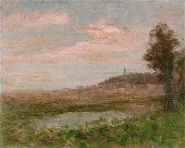 Paysage Au Lac Oil Painting by Victor Charreton