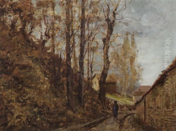 Landschaft Mit Einem Waldweg Oil Painting by Victor Charreton