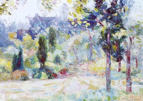 Printemps A Saint Amand Oil Painting by Victor Charreton