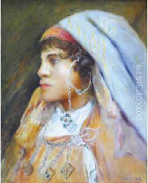 Orientale Aux Bijoux Oil Painting by Alfred E., Alfredo Andersen