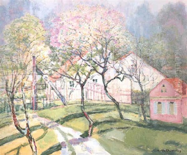 Early Spring Oil Painting by Victor Charreton