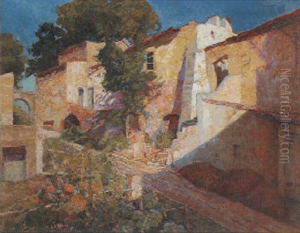 Village Provencal Oil Painting by Victor Charreton