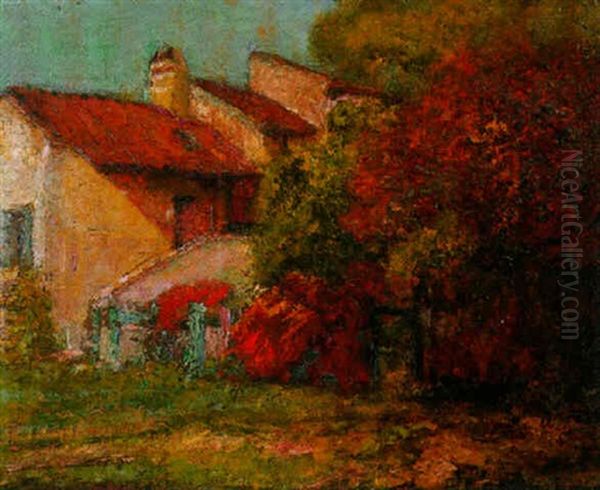 Maison De Vigneron A La Sauvetat Oil Painting by Victor Charreton