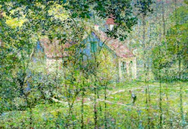 Maison En Foret Oil Painting by Victor Charreton