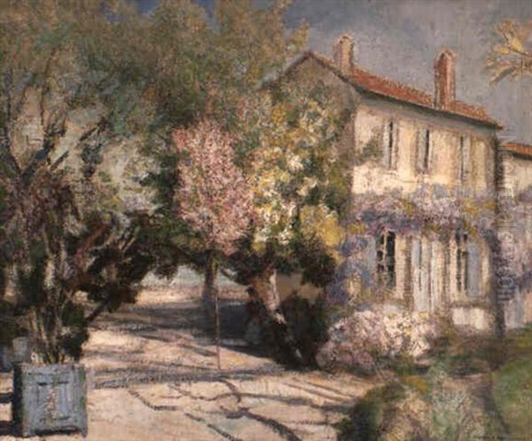 Glycine Et Jardin En Fleurs Oil Painting by Victor Charreton