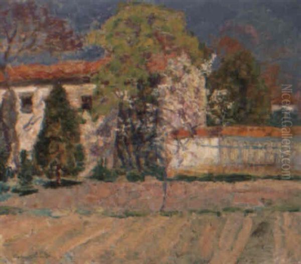 Le Jardin De La Sagne, Printemps Oil Painting by Victor Charreton