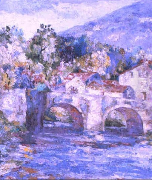 Le Pont Oil Painting by Victor Charreton